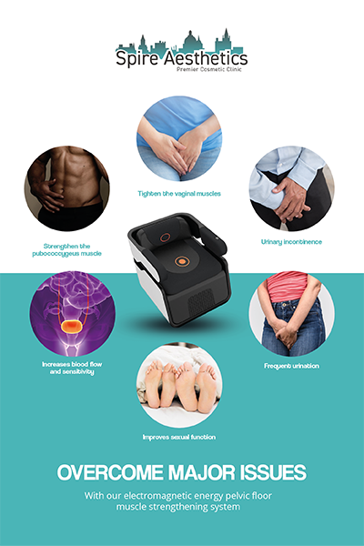 Image of EMS chair to treat Urine leakage Binton from Spire Aesthetics