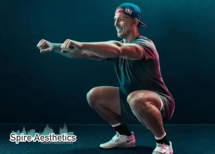 Image of man build leg muscle Binton through exercise