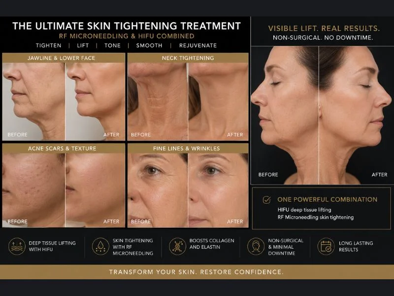 Results of combined treatment for the ultimate skin tightening treatment Binton