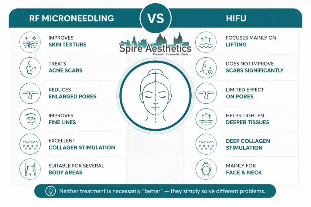 RF Microneedling vs HIFU: Which Treatment Gives Better Results Binton?